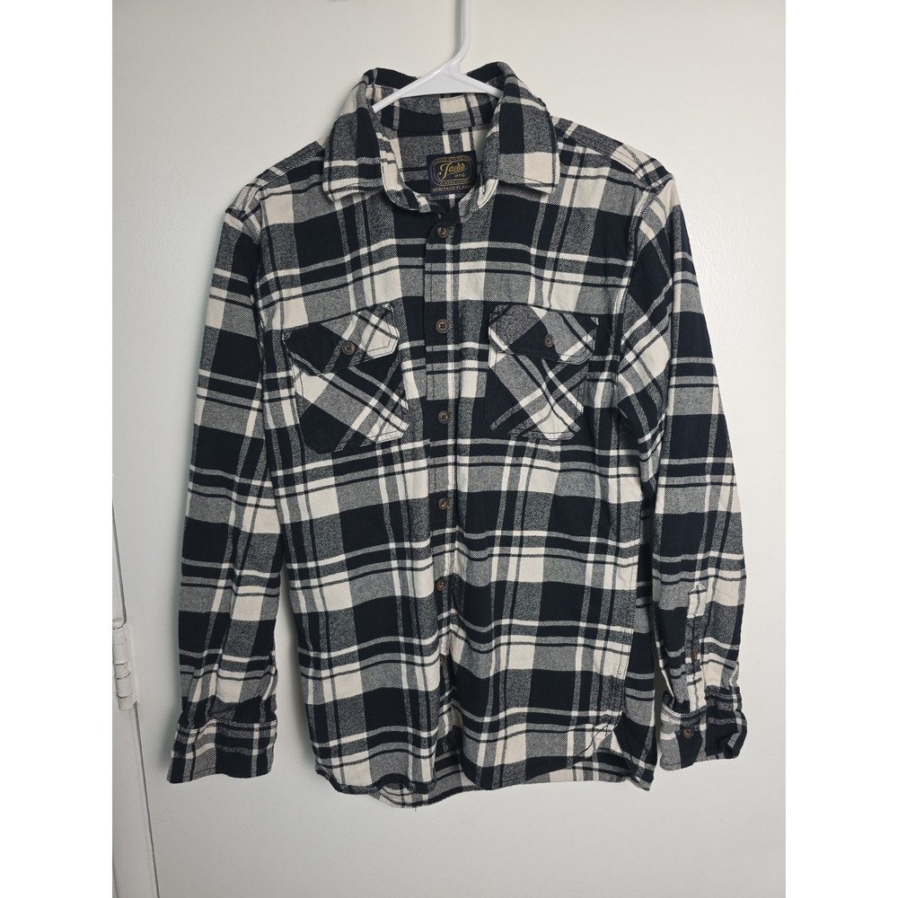 Jachs MFG Flannel Shirt Mens Plaid Button Up Grunge Lumberjack Coastal Grandpa M